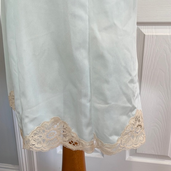 Vintage wonder maid full dress slip lace molded magic nylon green womens size 32 - Picture 4 of 13